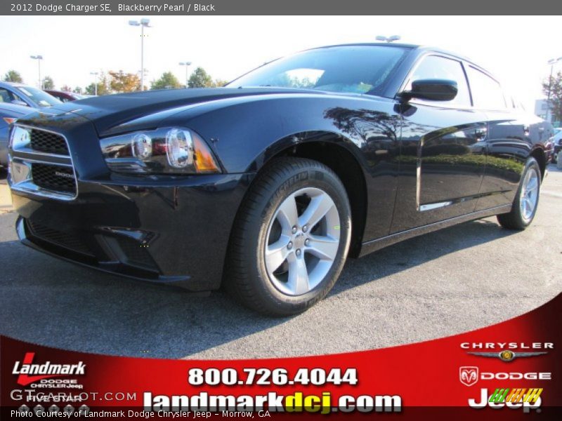 Blackberry Pearl / Black 2012 Dodge Charger SE