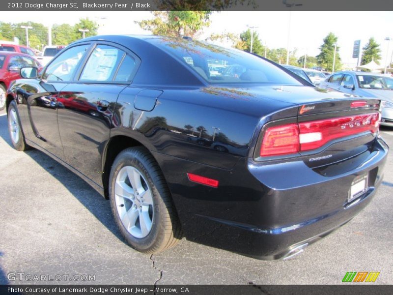 Blackberry Pearl / Black 2012 Dodge Charger SE
