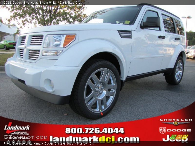 Bright White / Dark Slate Gray 2011 Dodge Nitro Heat