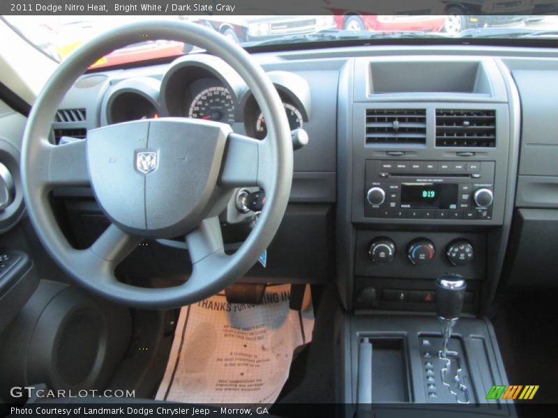 Bright White / Dark Slate Gray 2011 Dodge Nitro Heat