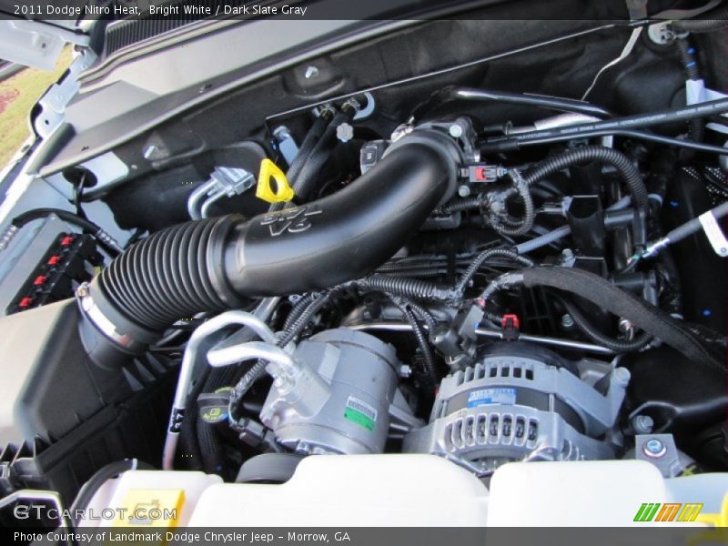Bright White / Dark Slate Gray 2011 Dodge Nitro Heat