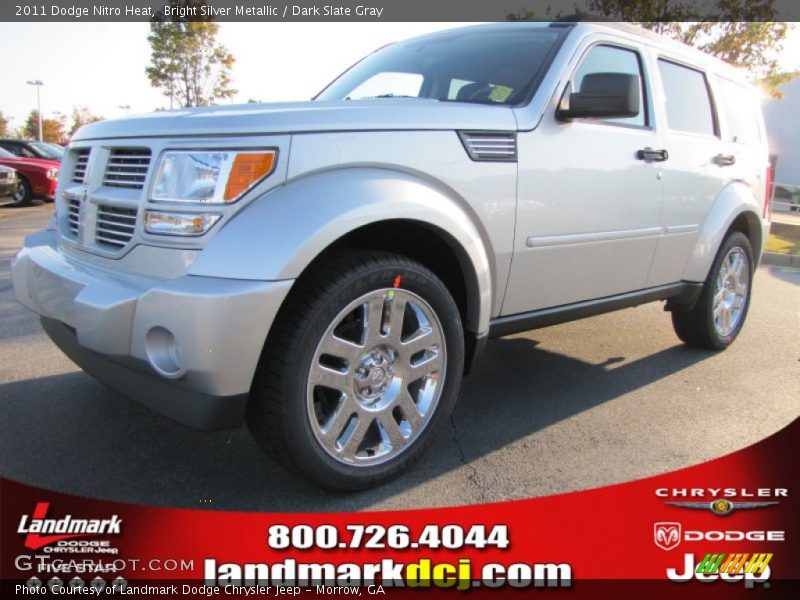 Bright Silver Metallic / Dark Slate Gray 2011 Dodge Nitro Heat