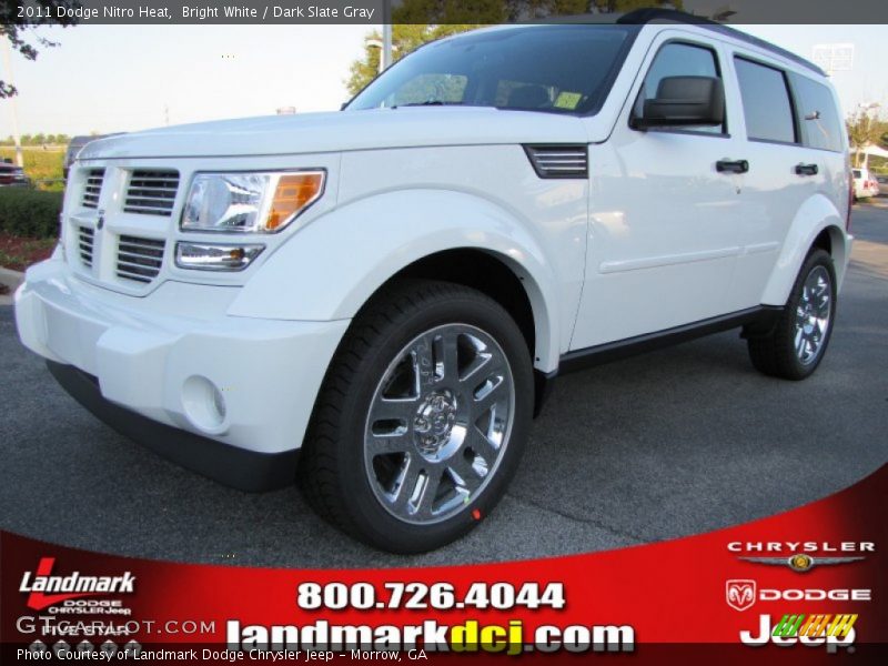 Bright White / Dark Slate Gray 2011 Dodge Nitro Heat