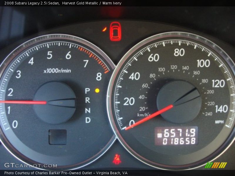 Harvest Gold Metallic / Warm Ivory 2008 Subaru Legacy 2.5i Sedan