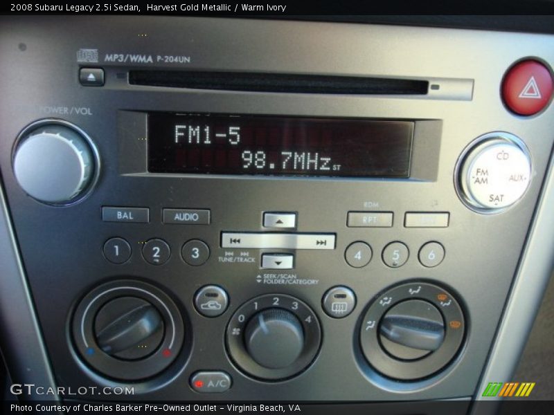 Harvest Gold Metallic / Warm Ivory 2008 Subaru Legacy 2.5i Sedan