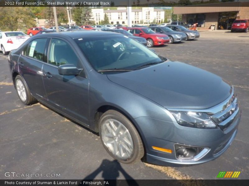 Steel Blue Metallic / Charcoal Black 2012 Ford Fusion SEL
