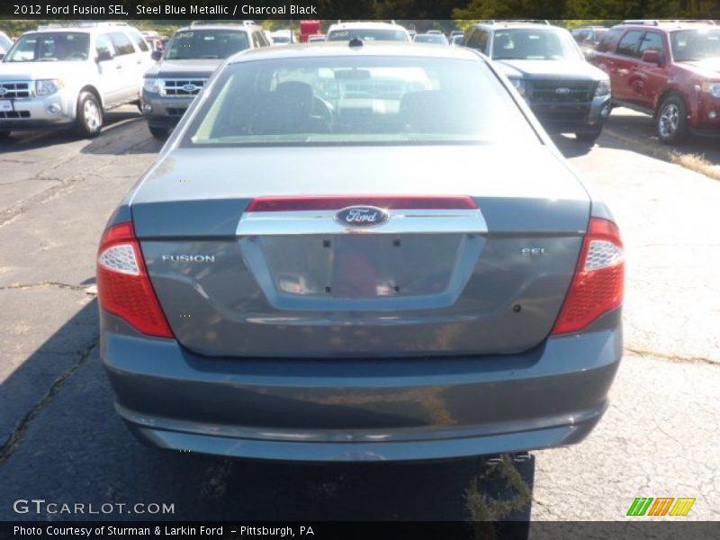 Steel Blue Metallic / Charcoal Black 2012 Ford Fusion SEL