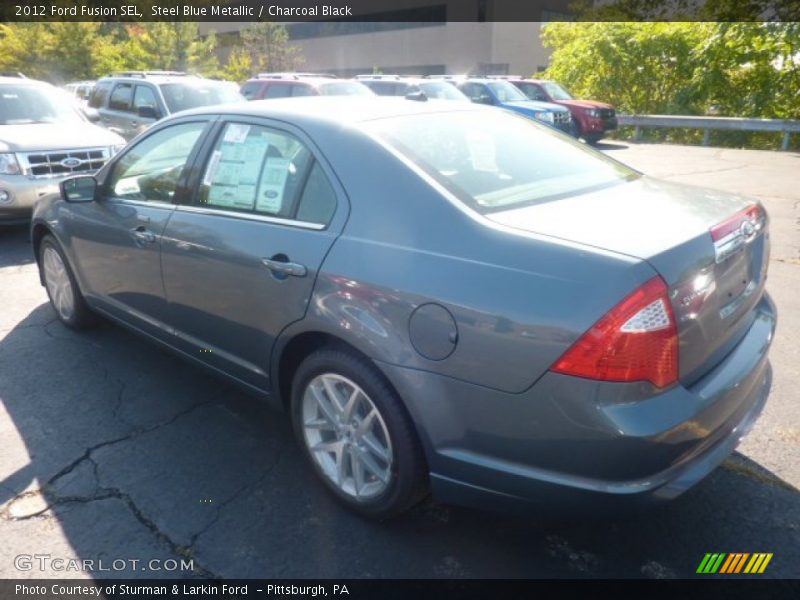 Steel Blue Metallic / Charcoal Black 2012 Ford Fusion SEL