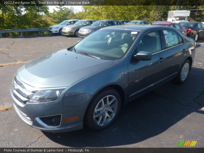 Steel Blue Metallic / Charcoal Black 2012 Ford Fusion SEL