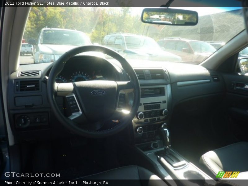 Steel Blue Metallic / Charcoal Black 2012 Ford Fusion SEL