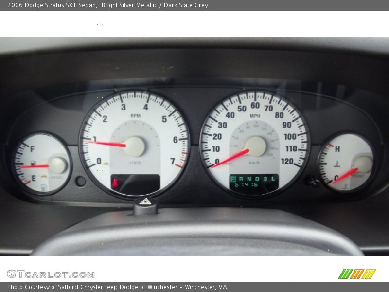 Bright Silver Metallic / Dark Slate Grey 2006 Dodge Stratus SXT Sedan