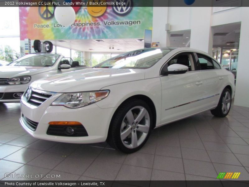 Candy White / Black/Cornsilk Beige 2012 Volkswagen CC Lux Plus