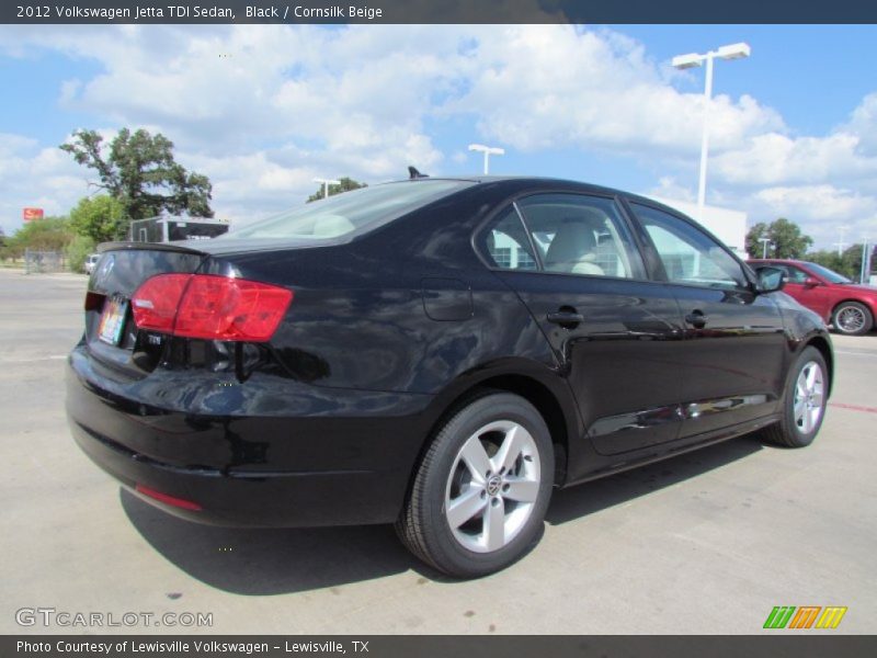 Black / Cornsilk Beige 2012 Volkswagen Jetta TDI Sedan
