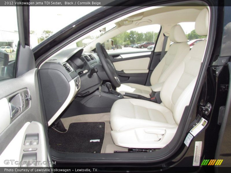 Black / Cornsilk Beige 2012 Volkswagen Jetta TDI Sedan