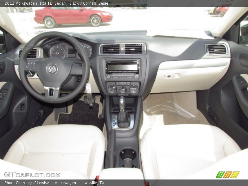 Black / Cornsilk Beige 2012 Volkswagen Jetta TDI Sedan