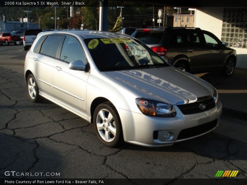 Silver / Black 2008 Kia Spectra 5 SX Wagon