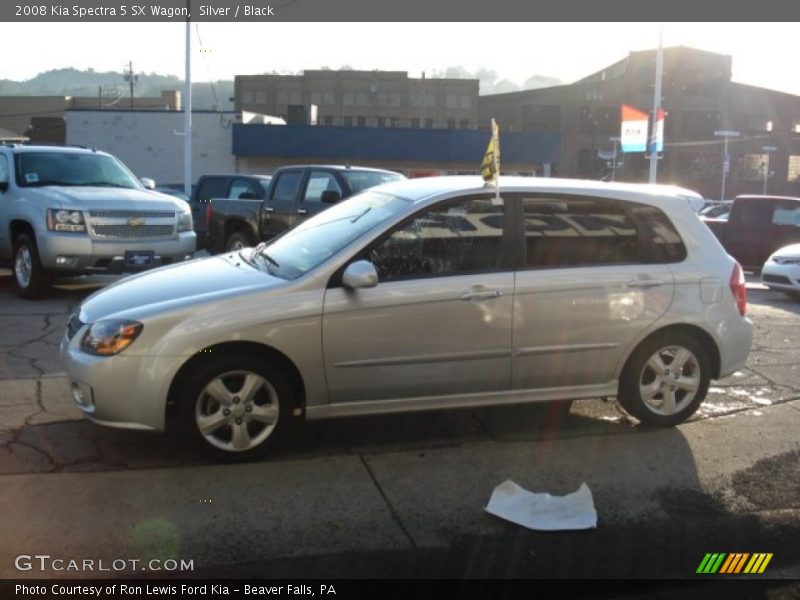 Silver / Black 2008 Kia Spectra 5 SX Wagon