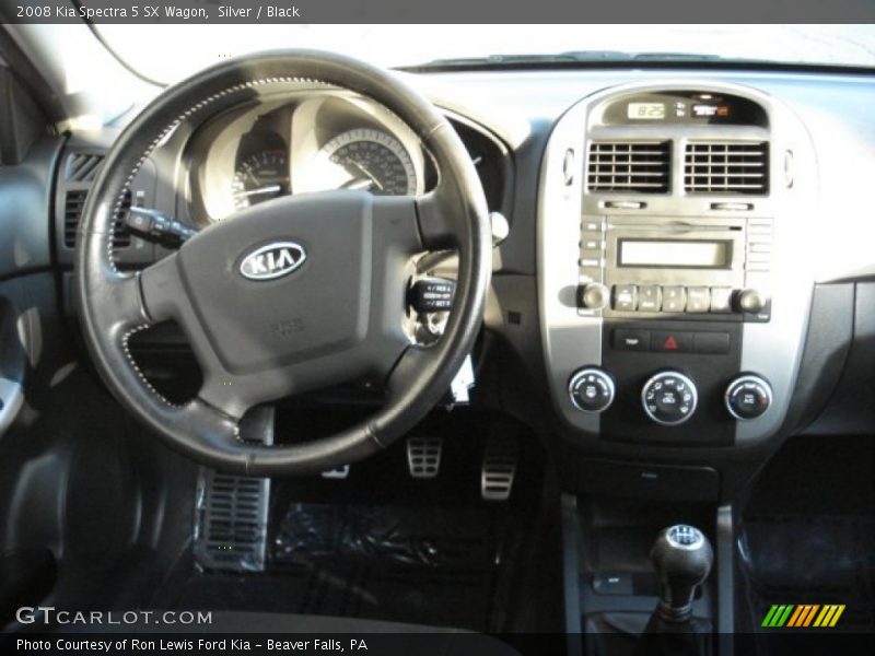 Silver / Black 2008 Kia Spectra 5 SX Wagon