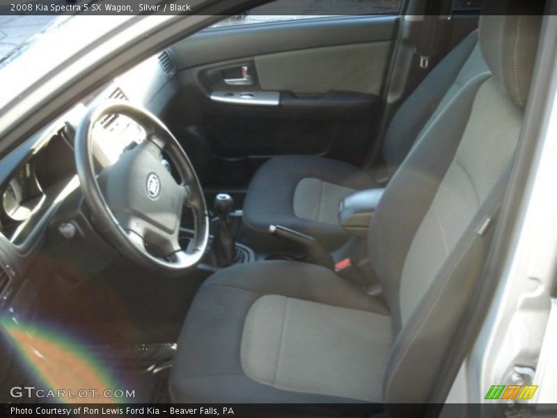 Silver / Black 2008 Kia Spectra 5 SX Wagon