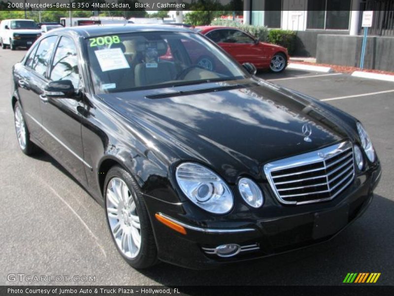 Black / Cashmere 2008 Mercedes-Benz E 350 4Matic Sedan