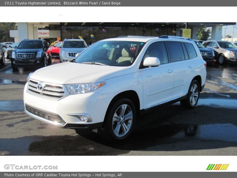 Blizzard White Pearl / Sand Beige 2011 Toyota Highlander Limited