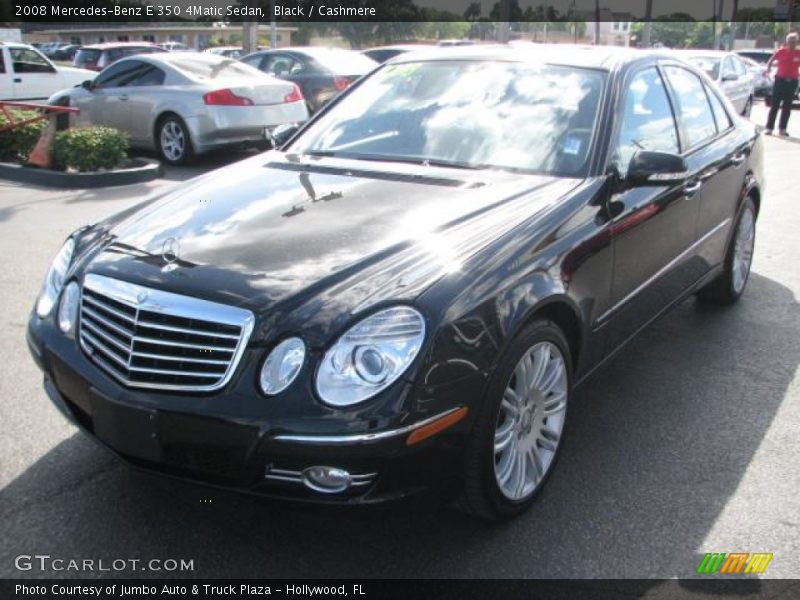 Black / Cashmere 2008 Mercedes-Benz E 350 4Matic Sedan