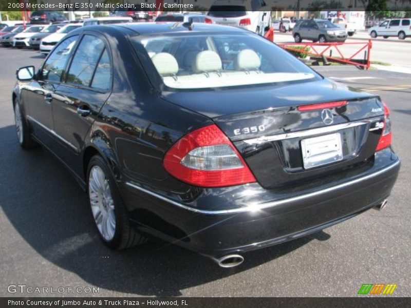 Black / Cashmere 2008 Mercedes-Benz E 350 4Matic Sedan