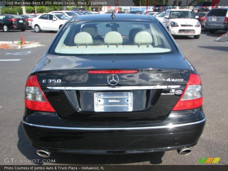 Black / Cashmere 2008 Mercedes-Benz E 350 4Matic Sedan