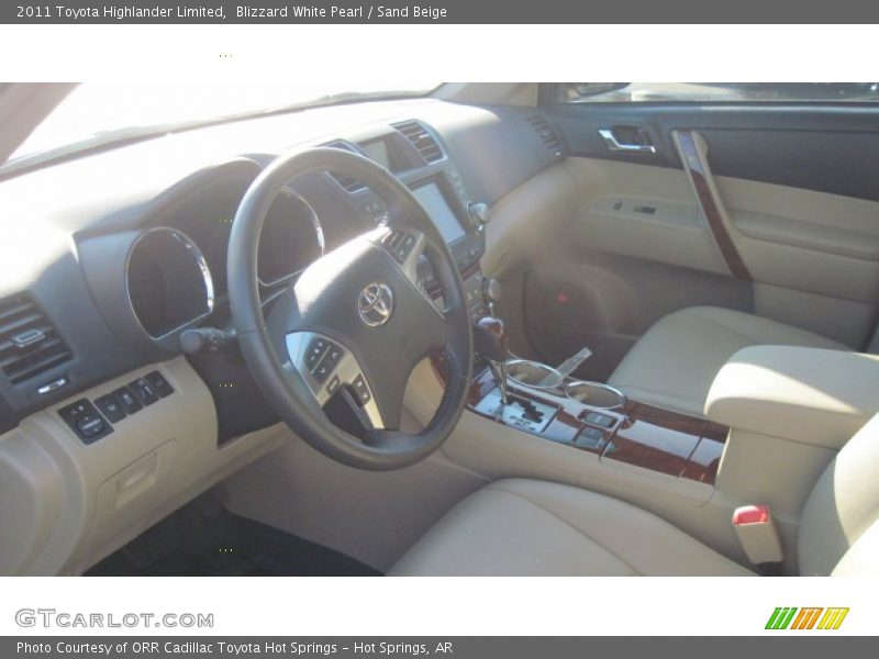 Blizzard White Pearl / Sand Beige 2011 Toyota Highlander Limited