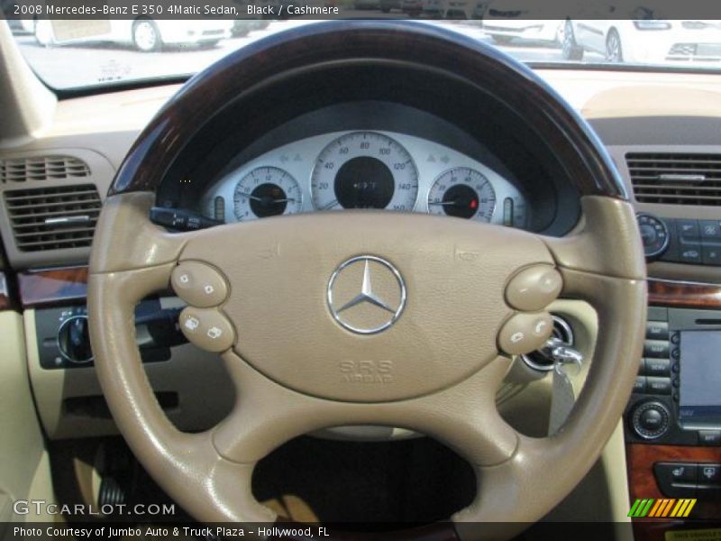Black / Cashmere 2008 Mercedes-Benz E 350 4Matic Sedan