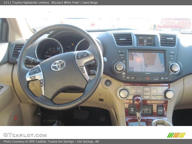Blizzard White Pearl / Sand Beige 2011 Toyota Highlander Limited