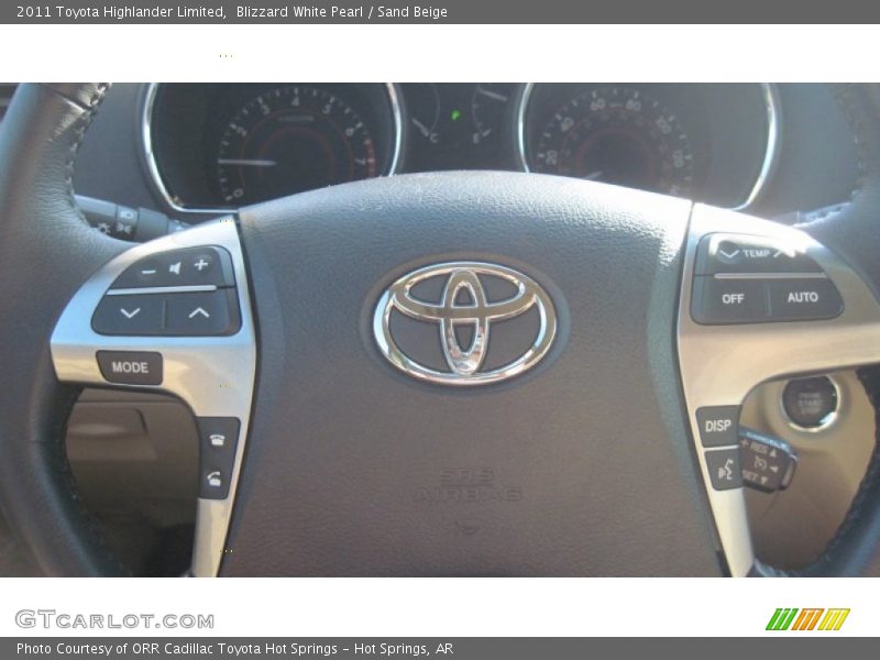 Blizzard White Pearl / Sand Beige 2011 Toyota Highlander Limited