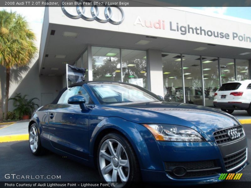Ocean Blue Pearl Effect / Luxor Beige 2008 Audi TT 2.0T Roadster