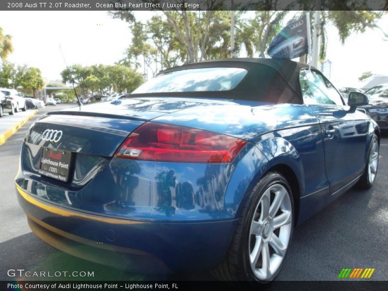 Ocean Blue Pearl Effect / Luxor Beige 2008 Audi TT 2.0T Roadster