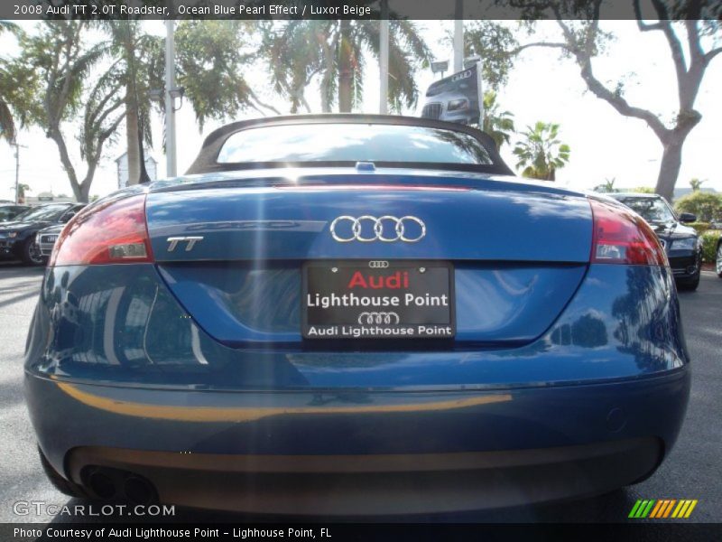 Ocean Blue Pearl Effect / Luxor Beige 2008 Audi TT 2.0T Roadster