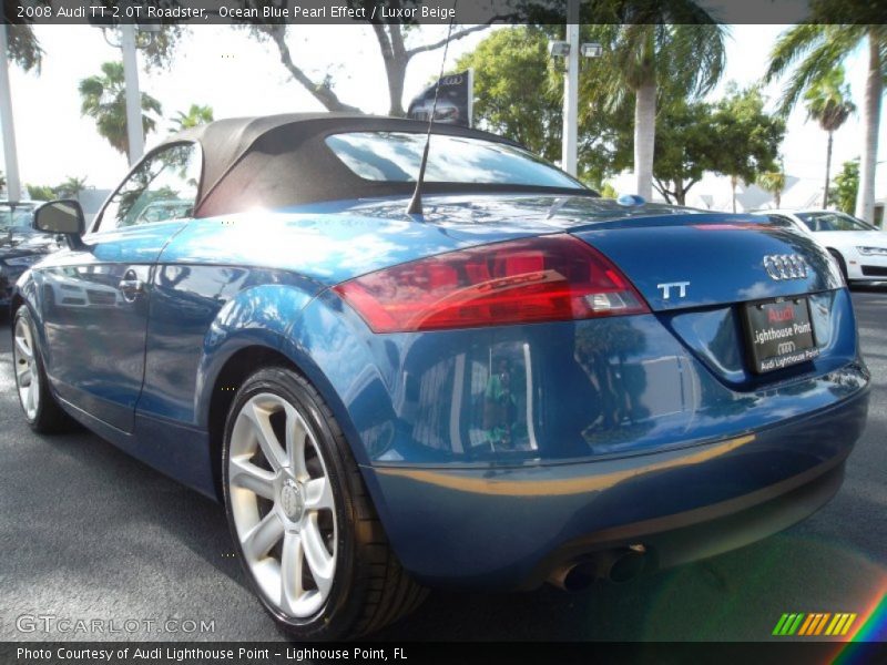 Ocean Blue Pearl Effect / Luxor Beige 2008 Audi TT 2.0T Roadster