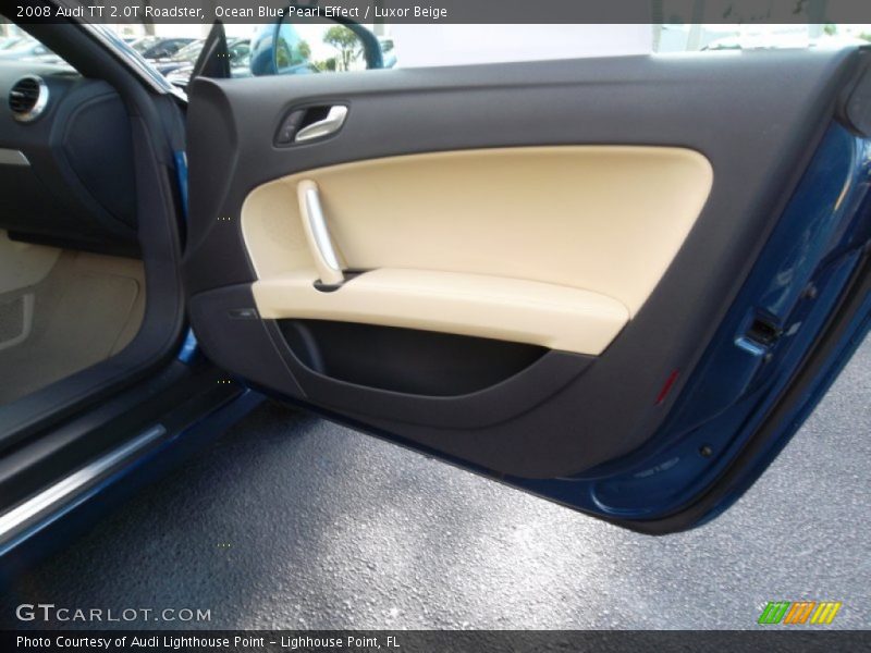 Ocean Blue Pearl Effect / Luxor Beige 2008 Audi TT 2.0T Roadster