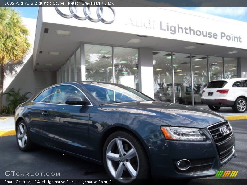 Meteor Grey Pearl / Black 2009 Audi A5 3.2 quattro Coupe