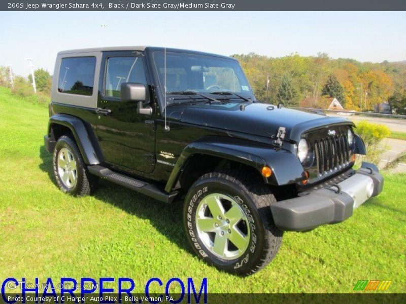 Black / Dark Slate Gray/Medium Slate Gray 2009 Jeep Wrangler Sahara 4x4