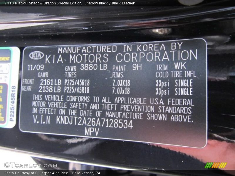 Shadow Black / Black Leather 2010 Kia Soul Shadow Dragon Special Edition