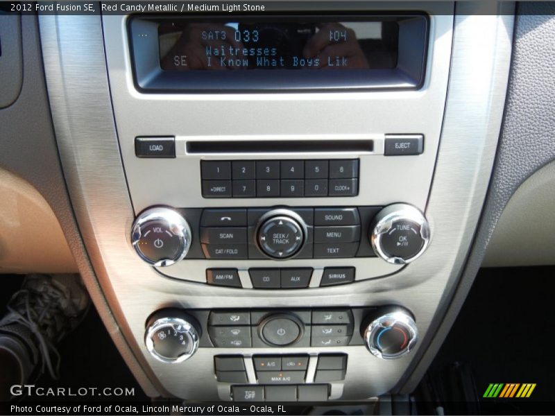 Red Candy Metallic / Medium Light Stone 2012 Ford Fusion SE