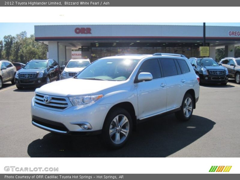 Blizzard White Pearl / Ash 2012 Toyota Highlander Limited