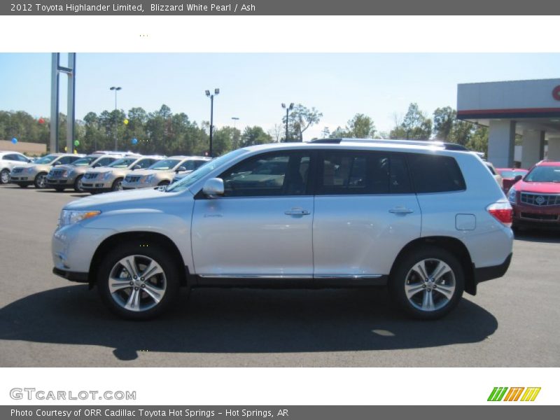 Blizzard White Pearl / Ash 2012 Toyota Highlander Limited