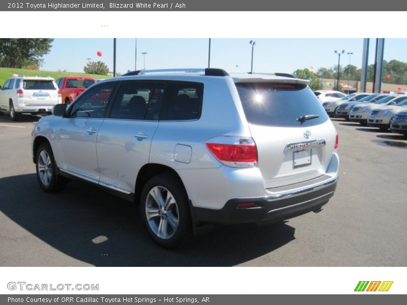 Blizzard White Pearl / Ash 2012 Toyota Highlander Limited