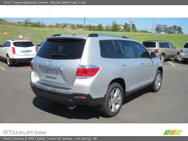 Blizzard White Pearl / Ash 2012 Toyota Highlander Limited