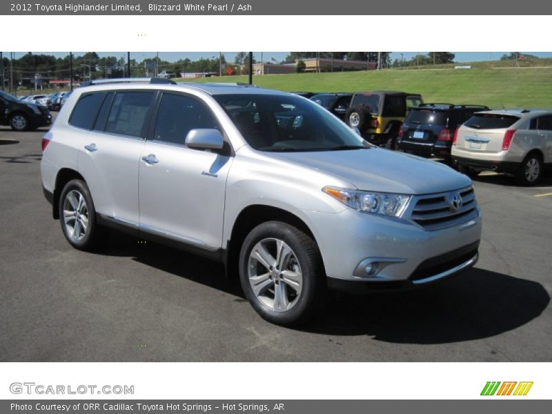 Blizzard White Pearl / Ash 2012 Toyota Highlander Limited