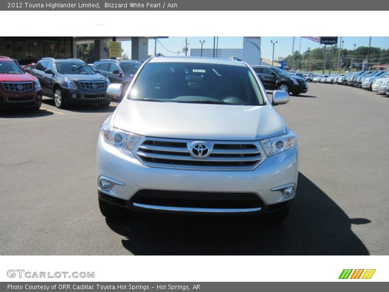 Blizzard White Pearl / Ash 2012 Toyota Highlander Limited