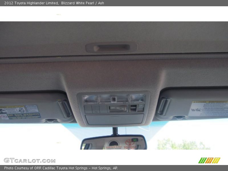 Blizzard White Pearl / Ash 2012 Toyota Highlander Limited