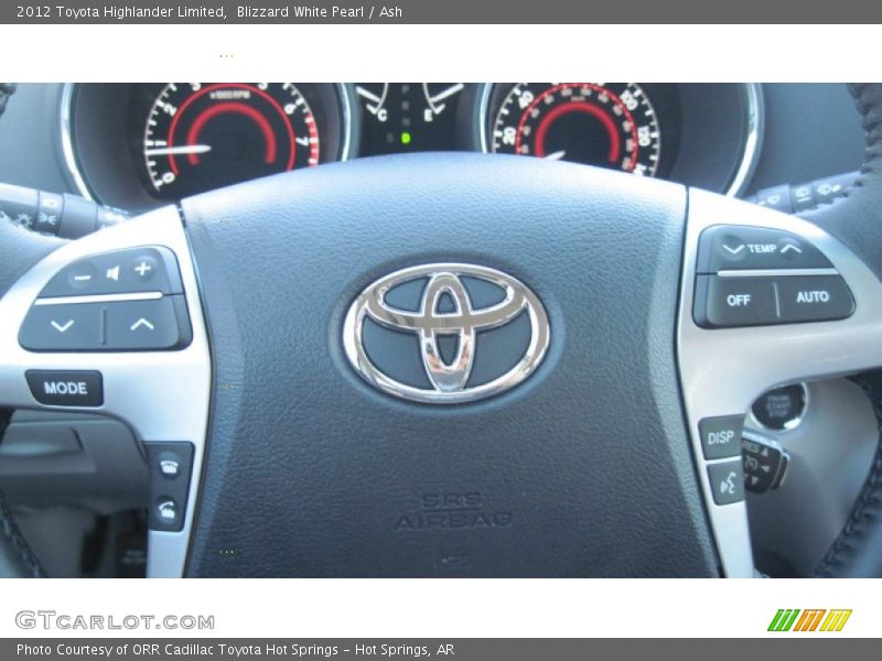 Blizzard White Pearl / Ash 2012 Toyota Highlander Limited