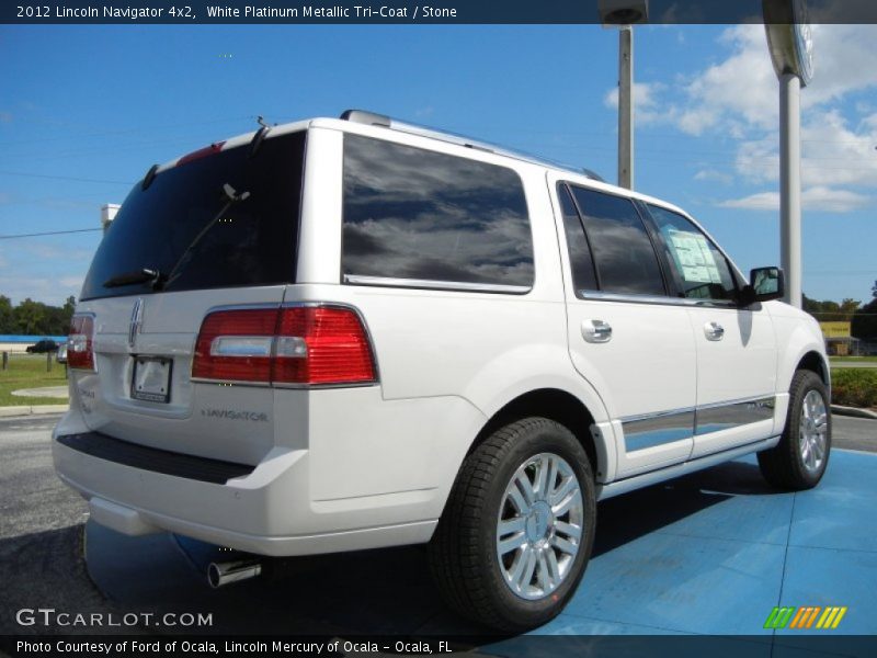 White Platinum Metallic Tri-Coat / Stone 2012 Lincoln Navigator 4x2